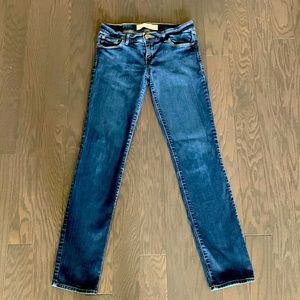 Abercrombie & Fitch Low Rise, Dark Denim Straight Leg Jeans